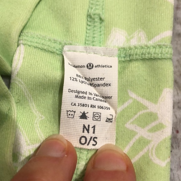 Bright Green Lululemon headband - Picture 2 of 2